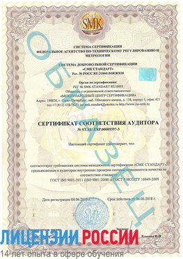 Образец сертификата соответствия аудитора №ST.RU.EXP.00005397-3 Новоалтайск Сертификат ISO/TS 16949